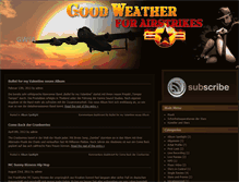 Tablet Screenshot of goodweatherforairstrikes.com